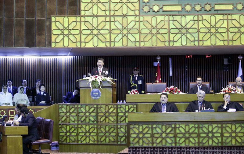 国家主席习近平在巴基斯坦议会的演讲